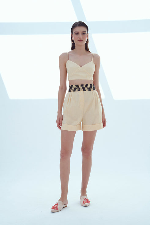 LINEN CROP TOP - Barrus London